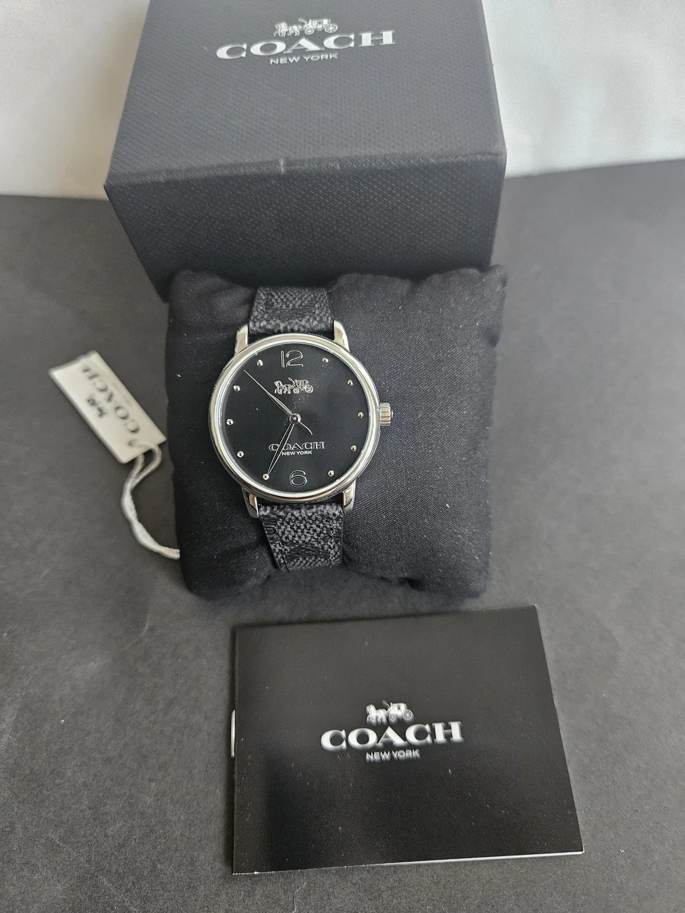 Coach Grand 36mm Women's Watch Stainless Steel Case Black Dial